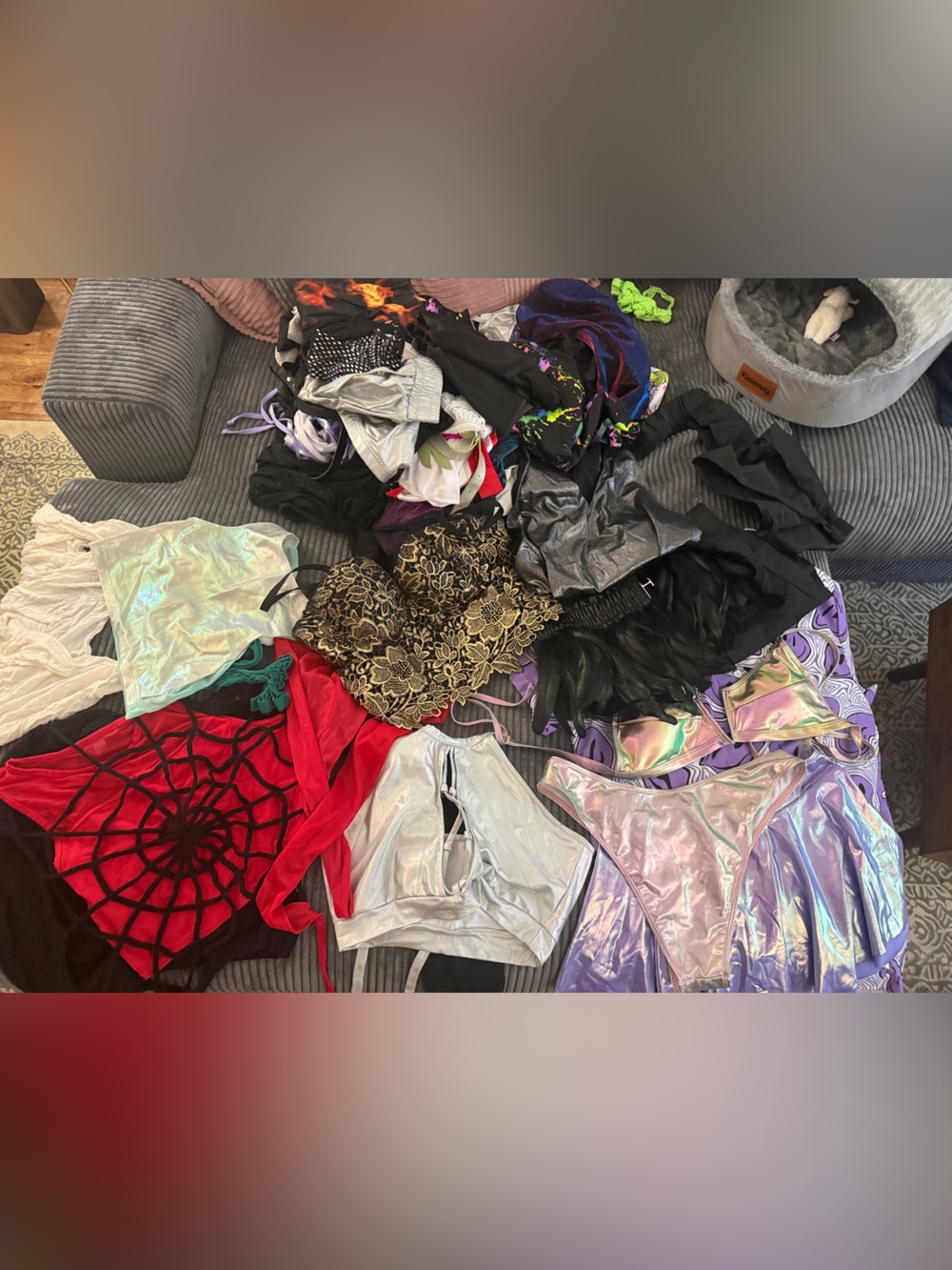 Huge bag of rave clothes, total of 55 items